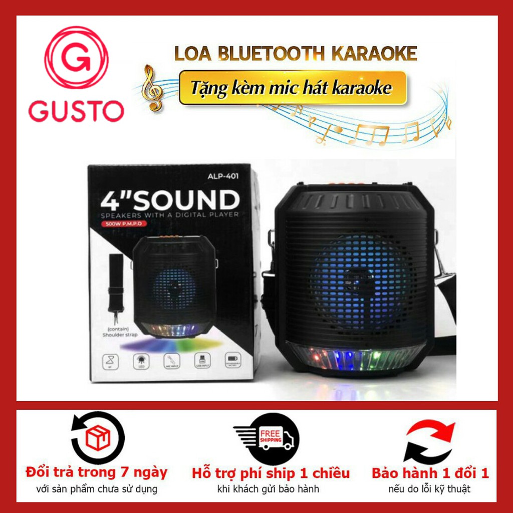 Loa Bluetooth Kèm Mic ALP 401 🔥FREESHIP🔥 Có Dây Đeo - Âm Thanh Cực Chất - Bảo Hành 12 Tháng