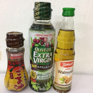 Combo 3 chai dầu oliu + dầu óc chó + dầu mè  cho bé ăn dặm