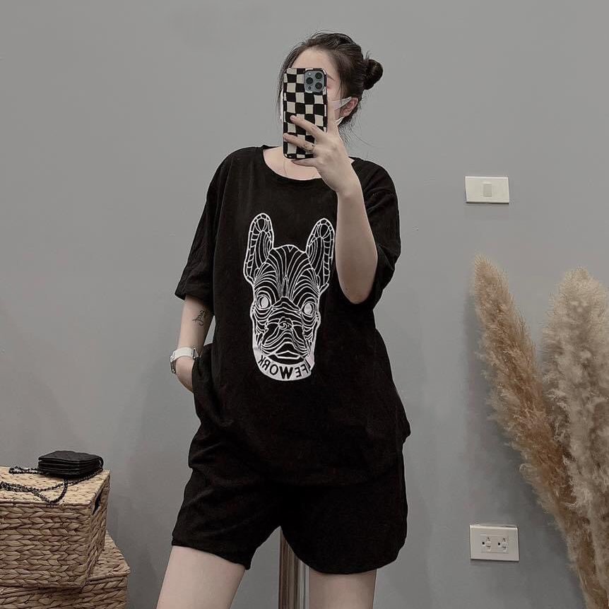 Bộ mặc nhà nữ mùa hè , đồ ngủ bigsize chất cotton Helen Clothing Rio