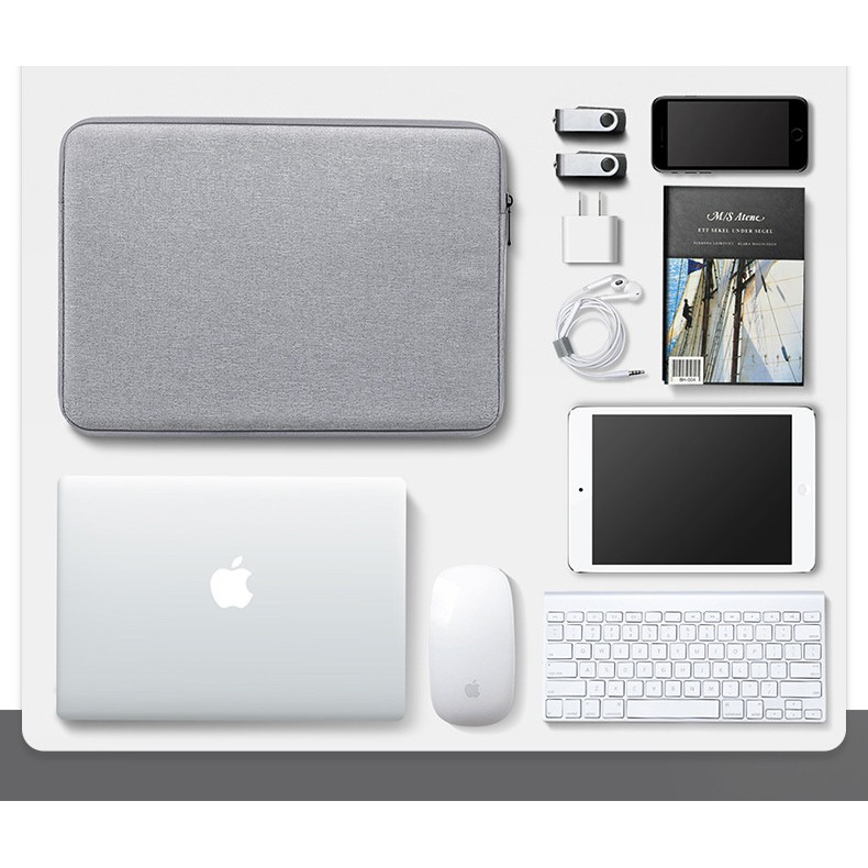 Túi Chống sốc laptop vải bố siêu mỏng có lót nhung 13-15 inch  wick H991 [Ảnh thật] Shalla