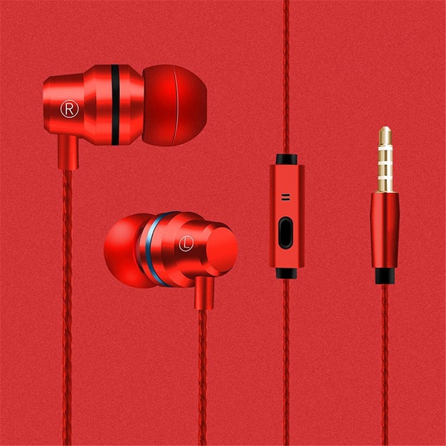 Tai nghe nhét tai âm trầm HiFi giắc cắm 3.5mm có mic thoại