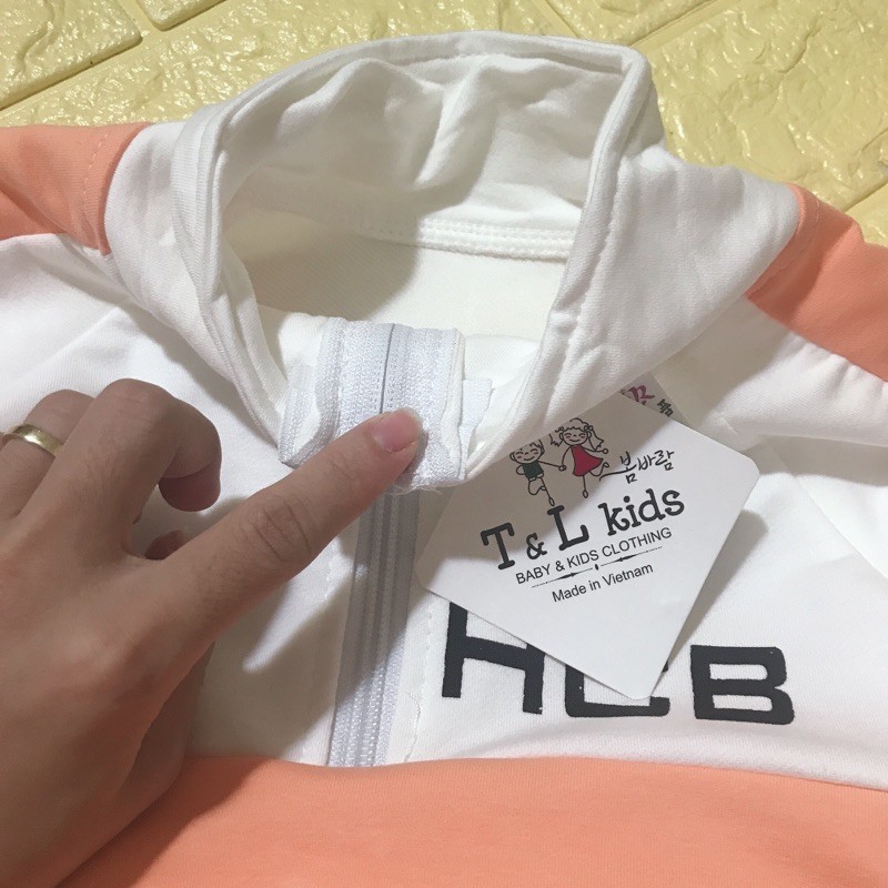 Tiemmomo_ Bộ nỉ da cá thể thao bé gái cực chất