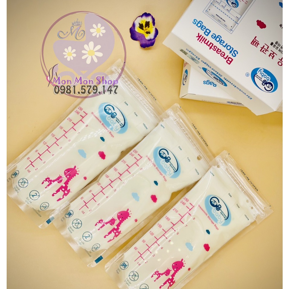 Túi trữ sữa mẹ GB Baby Hàn Quốc 250ml - 50 túi
