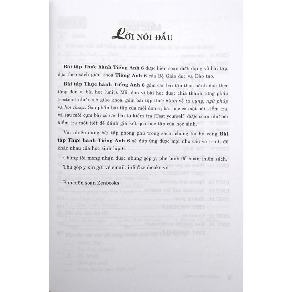 Sách Bài Tập Thực Hành Tiếng Anh 6