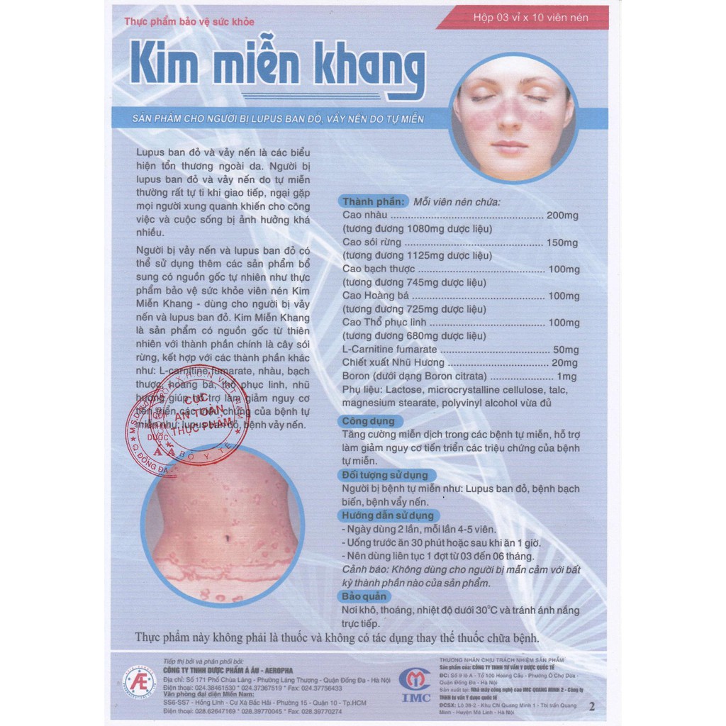 Kim Miễn Khang  - Hỗ trợ giảm các bệnh ngoài da, vảy nến