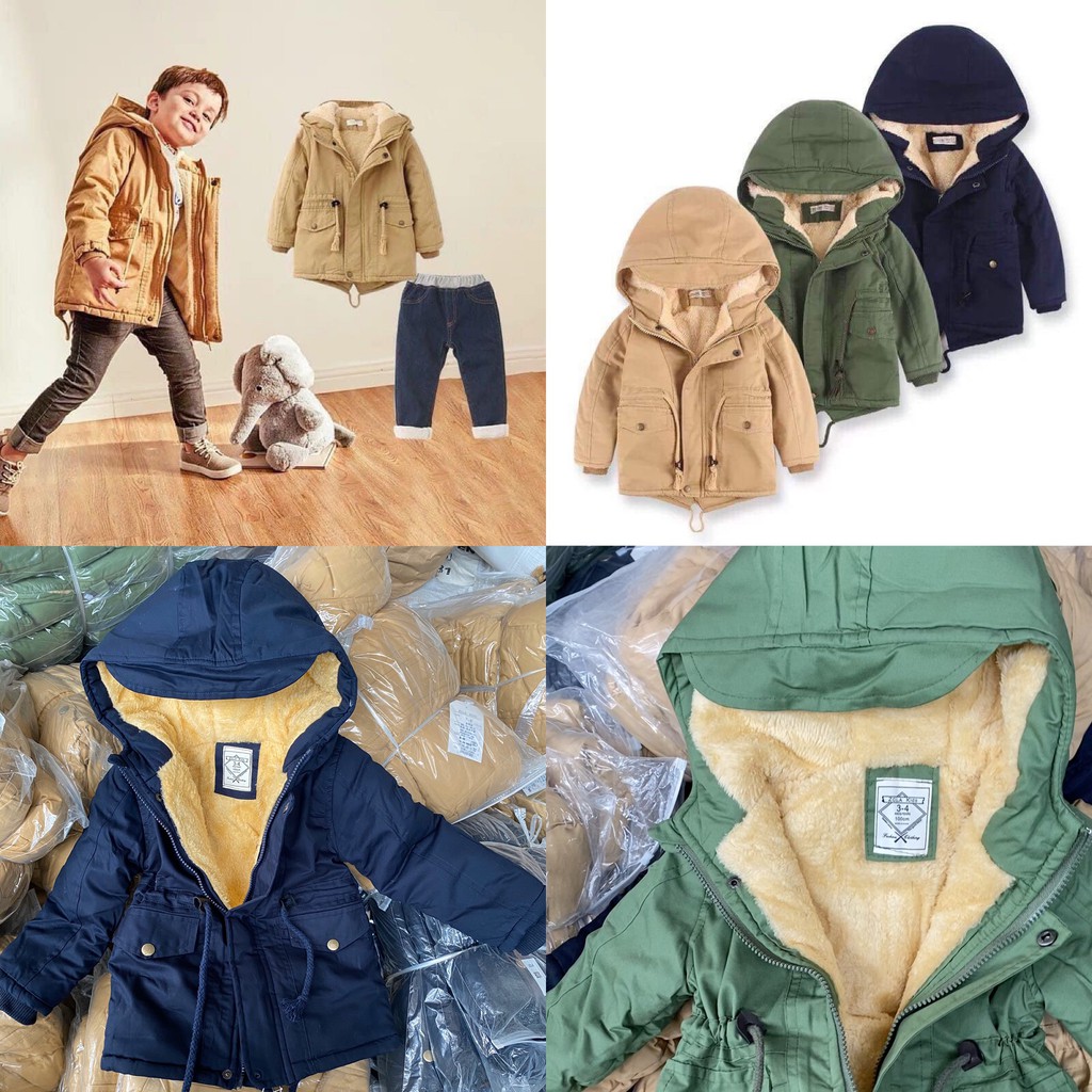 BÁN SỈ ÁO PARKA LÓT LÔNG CỪU QUẢNG CHÂU SIÊU ĐẸP CHO BÉ