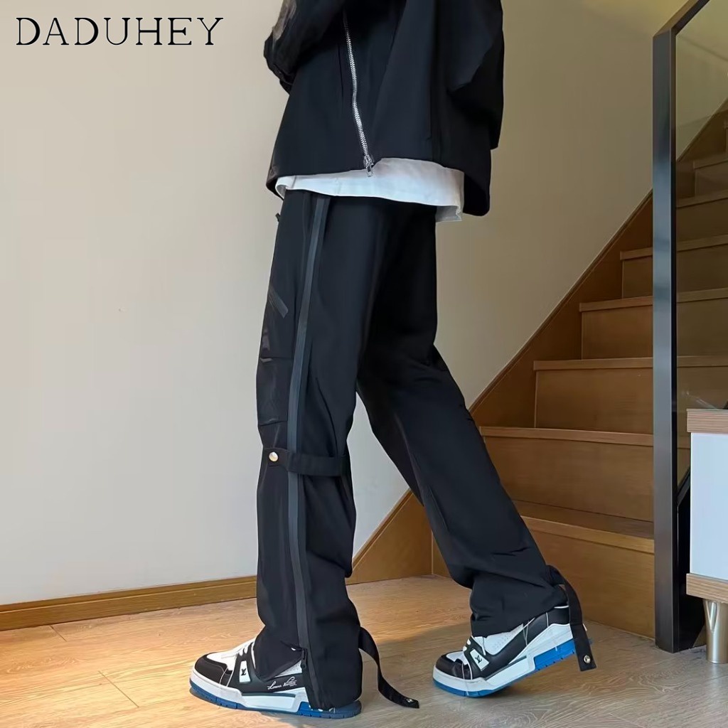 DaDuHey Autumn New Outdoor Street Retro Mechanical Style Overalls Men's and Women's Trendy Casual Fashion Loose Pants