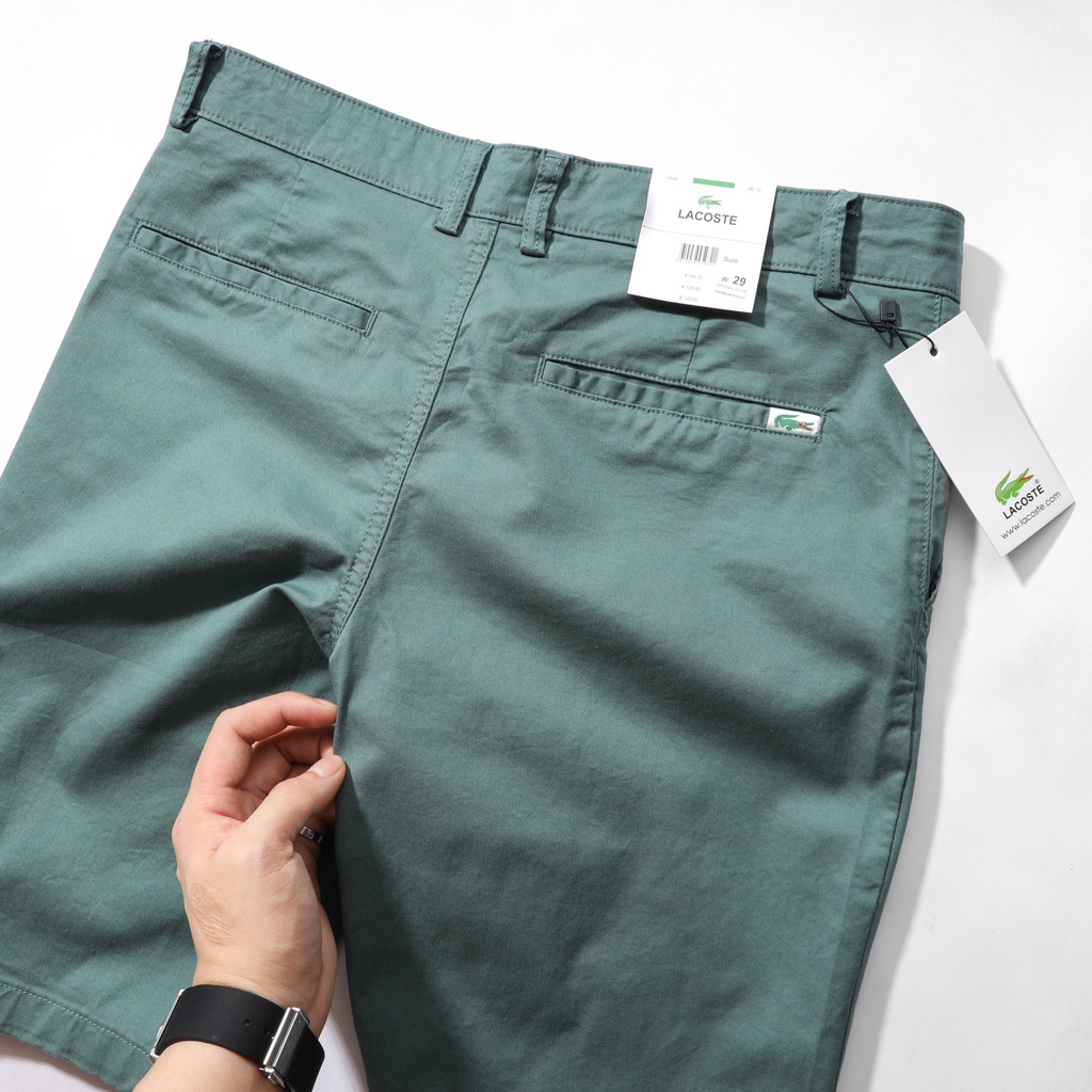 Quần short nam kaki cao cấp co giãn trơn HL01