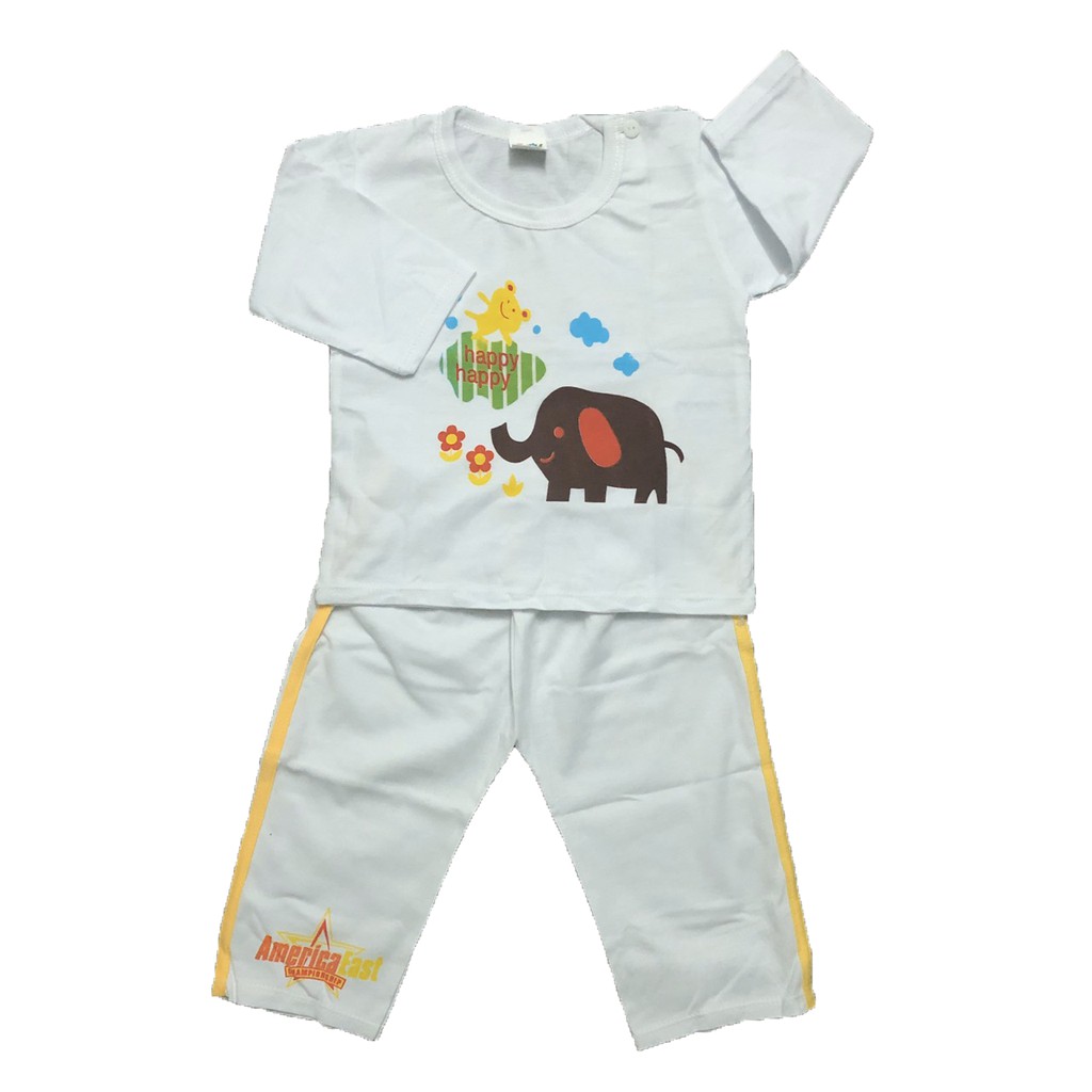 COMBO 3 Quần Dài cotton SUSU | Mẫu Dài Trắng Viền Màu | Size 1-8 cho bé 5-21 kg| Quần dài bé trai, bé gái