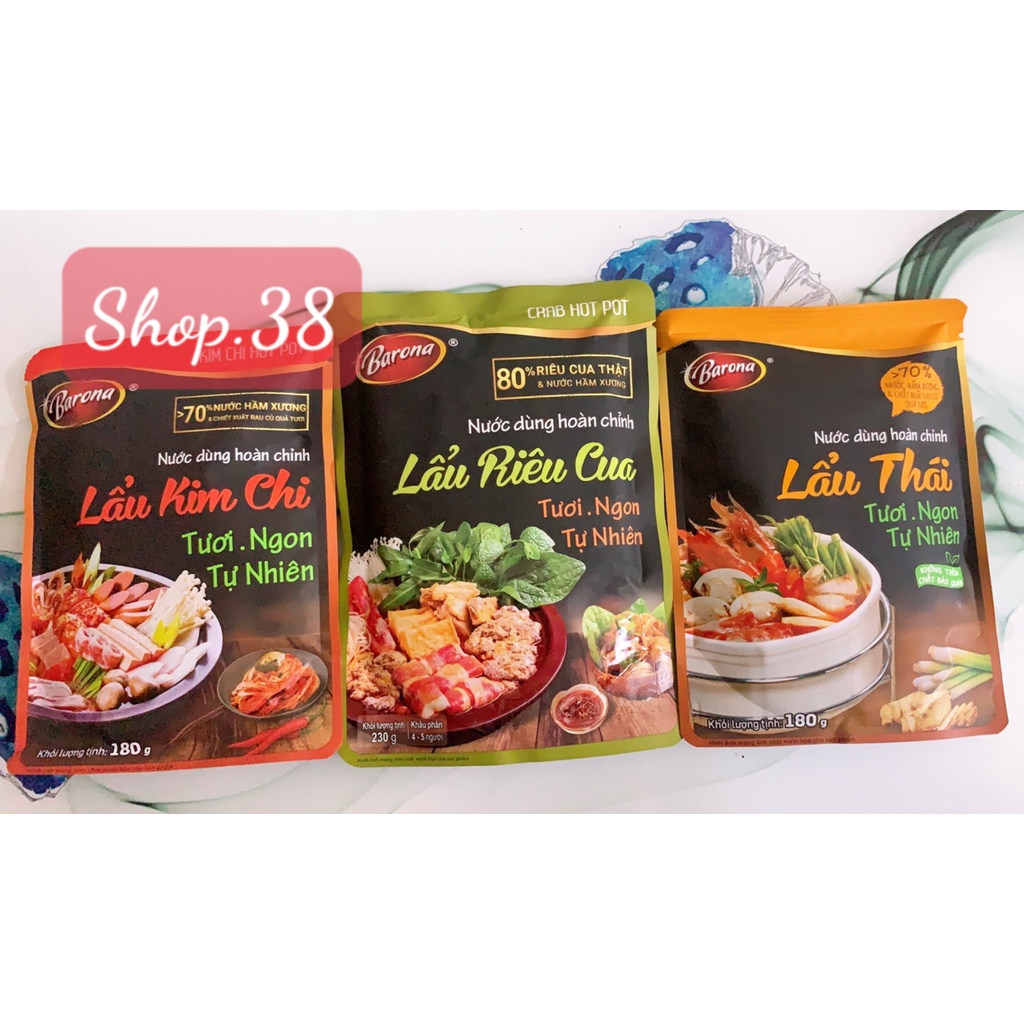 [Lẩu] Combo 3 Gói Lẩu Barona - Nước Dùng Hoàn Chỉnh Đậm Vị Yêu Thương | BigBuy360 - bigbuy360.vn