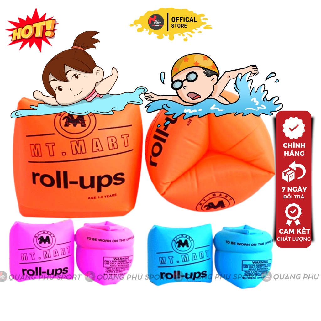 Bộ 2 Phao Tay Tập Bơi Cho Trẻ Em Và Người Lớn_Phao Tay Cho Bé Tập Bơi Dày Dặn, Sử Dụng Lâu Bền, Không Phai Màu (2 Chiếc)