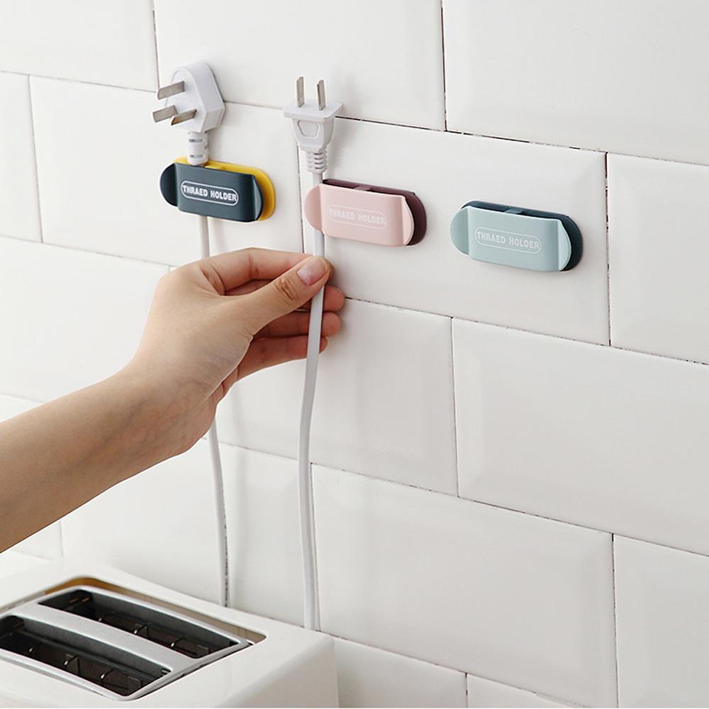 Bộ 4 Giá Đỡ Cố Định Dây Cáp / Tai Nghe Gắn Tường Gọn Gàng Tiện Dụng