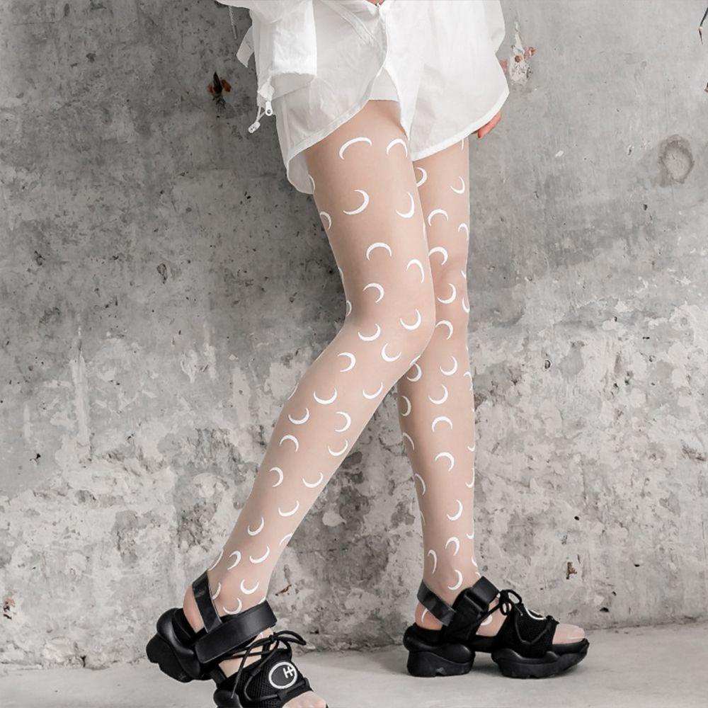 Quần Tất Không Đường May Thoáng Khí Màu Trắng Đen Phong Cách Lolita 1 Dành Cho Bạn Gái