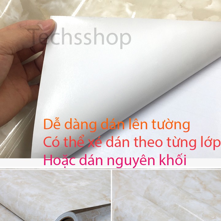 Giấy Dán Tường Vân Đá Trang Trí Cho Nhà Bếp, Nhà Tắm Kích Thước Khổ 2.3mx60cm