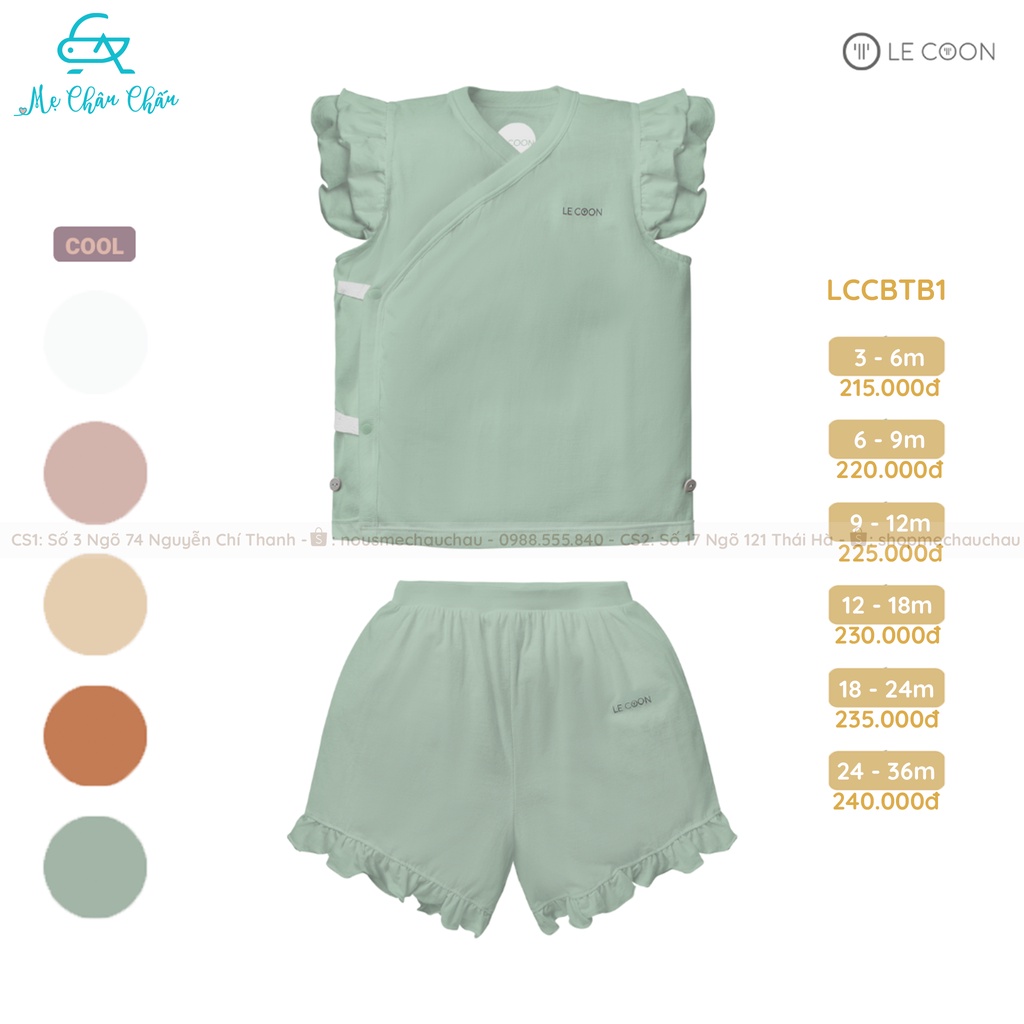 Bộ Quần Áo Lecoon Cúc Bấm Tay Bèo Le Coon COOL