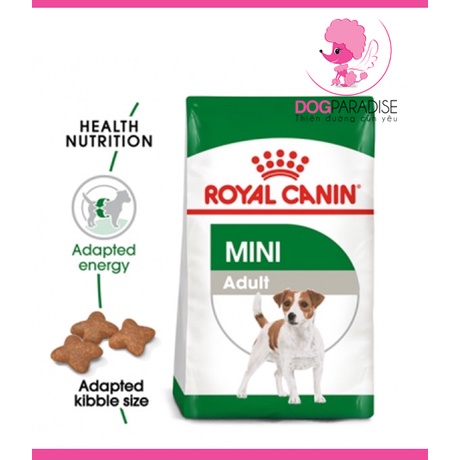 Thức ăn hạt dành cho chó kích cỡ nhỏ tuổi trưởng thành Royal Canin Mini Adult 800g