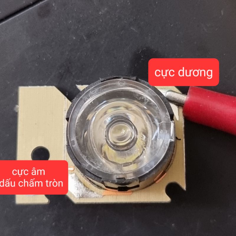 đèn chip led siêu sáng + chóa đèn led 3v-4.2v