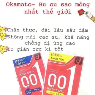 Bao cao su Okamoto 0.01 mỏng nhất Thế Giới