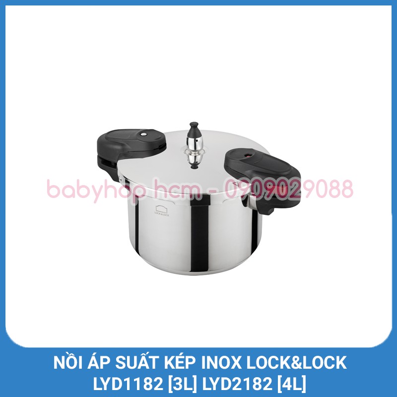 Nồi Áp Suất Kép Inox Lock&amp;Lock LYD1182 [3L] LYD2182 [4L]