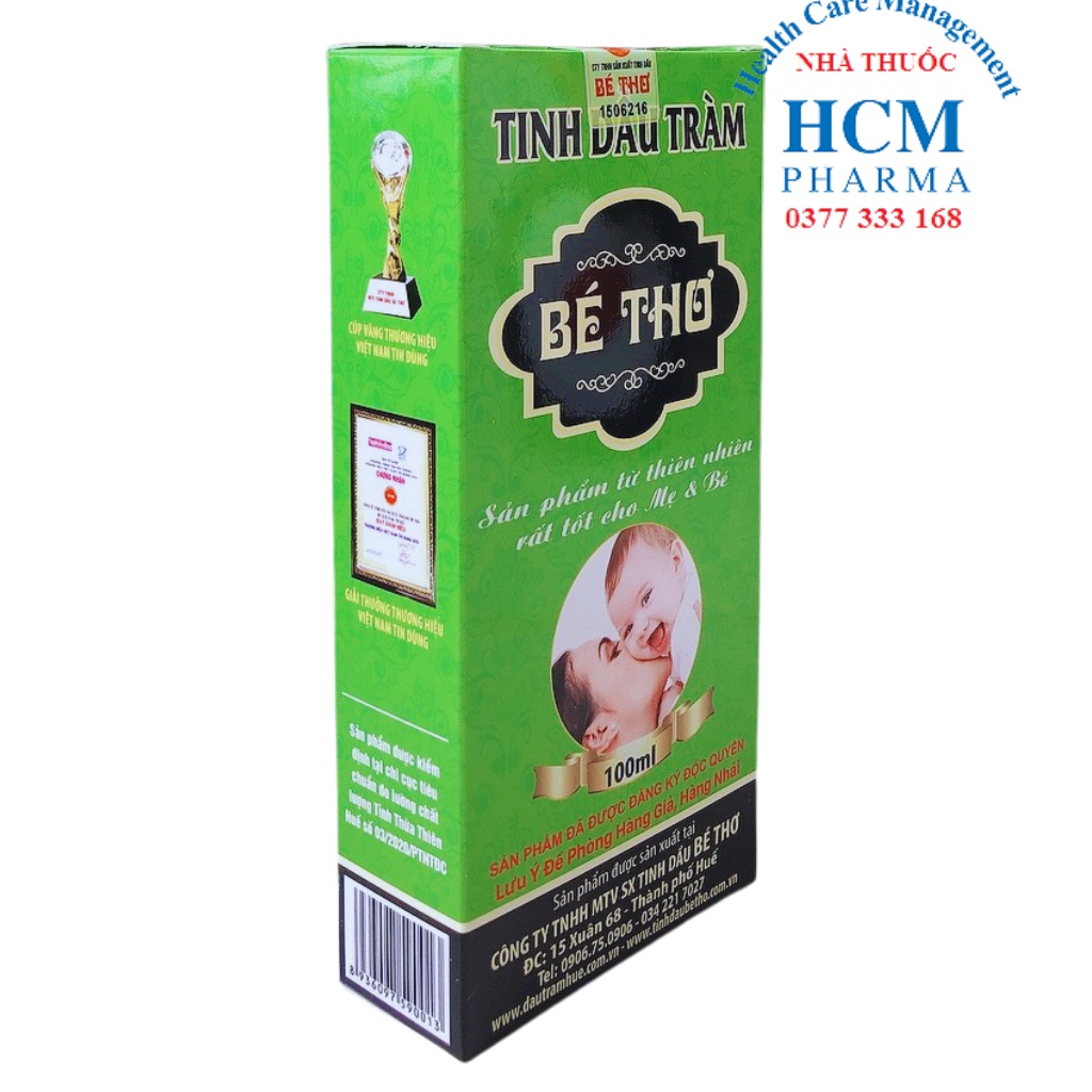 Dầu tràm cho Bé Thơ sơ sinh nguyên chất Huế 50ml 100ml có tem chống hàng giả của nhà sản xuất HCM14
