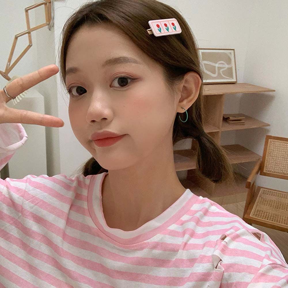 Kẹp tóc hình hoa tulip dễ thương phong cách Hàn Quốc cho nữ