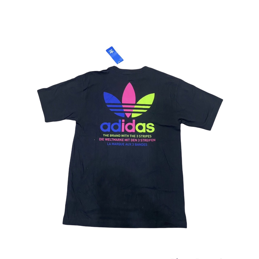 ÁO THUN NAM ADIDAS TRICOLOR T-SHIRT BLACK HB0746