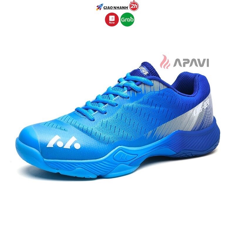 Giày cầu lông Lefus L020 xanh năng động, siêu phẩm, da PU, lưới thoáng khí, EVA đàn hồi