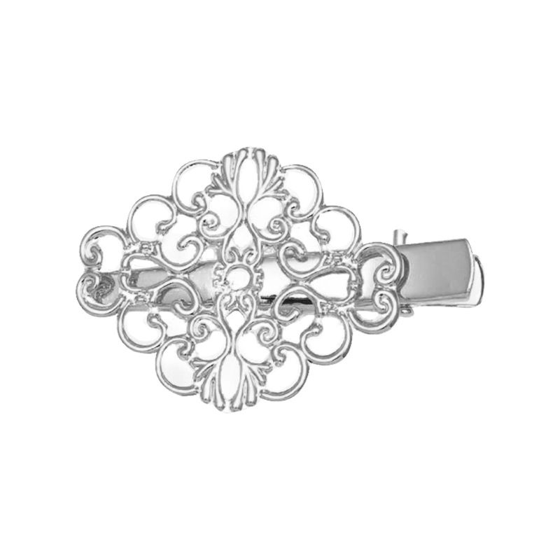 Youyo Kẹp Tóc Mỏ Vịt Họa Tiết Hình Học Rỗng Bằng Kim Loại Cổ Điển Cho Nữ