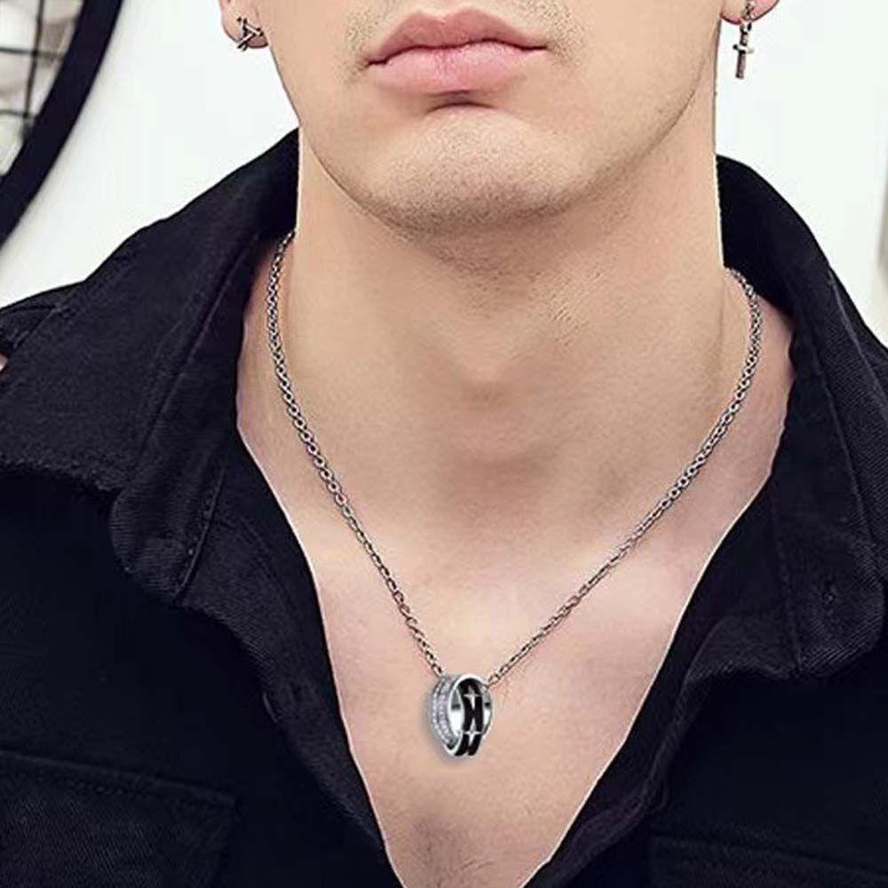 Vòng cổ Hai Lớp Mặt Nhẫn Đôi Hình Ngôi Sao Thời Trang