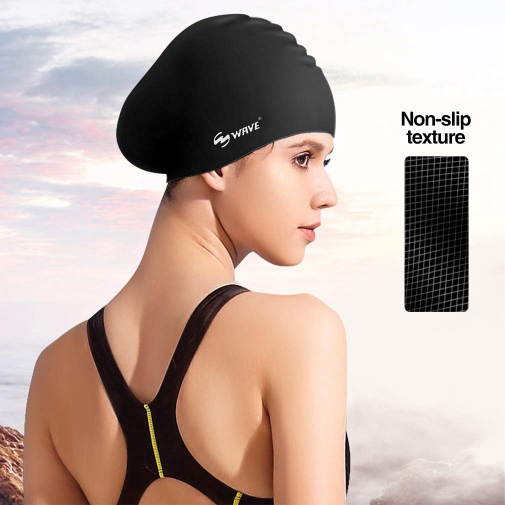 WAVE Mũ Bơi Bằng Silicone Chất Lượng Cao Dành Cho Nữ Và Nam