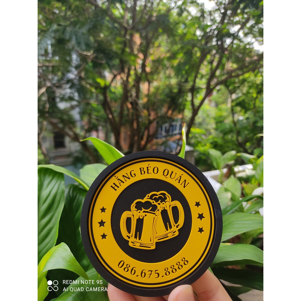 [giảm giá 10%] đặt in lót cốc cao su siêu đẹp và bền cho quán bia, miếng lót ly cao su silicon giá rẻ in logo tại Hà Nội