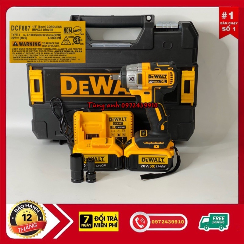 MÁY SIẾT BULONG DÙNG PIN DEWALT DCF887