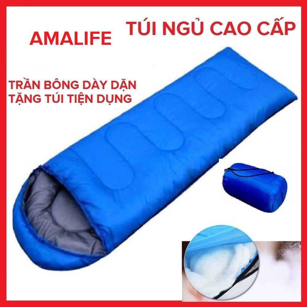 [CHÍNH HÃNG - FREESHIP] Túi Ngủ Văn Phòng Du Lịch Cao Cấp Tiện Dụng, Loại Tốt Nhồi Bông Chính Hãng Amalife