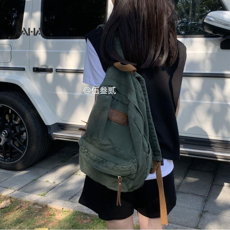 Balo AHA official đi học vải canvas phong cách cổ điển mỹ cá tính cho nam và nữ