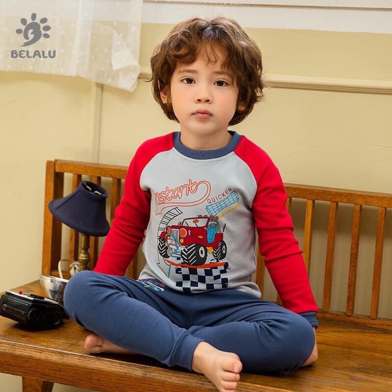 Bộ nỉ xuất Hàn Belalu Cao Cấp cho bé🍓 Bộ bozip dài tay cực đẹp cho bé trai/bé gái