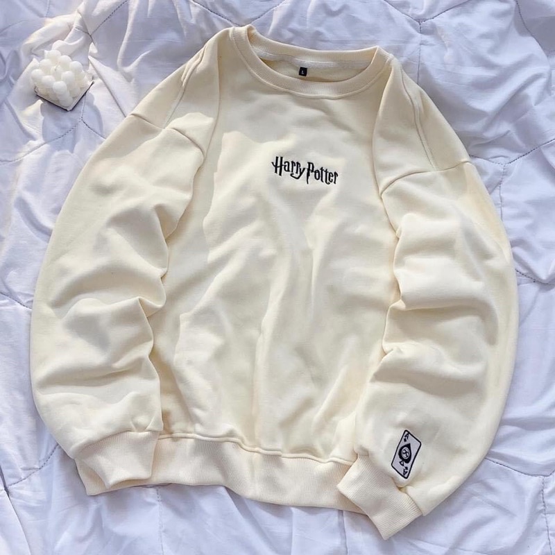 Áo Sweater Dáng Rộng Chữ Thêu HARRY POTTER pqk