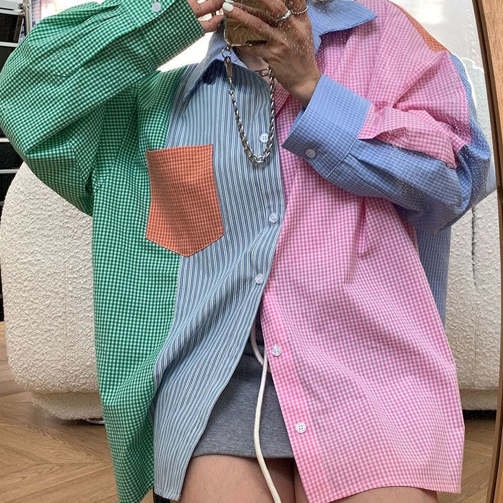 Áo Sơ Mi Tay Dài Màu macaron Thiết Kế Mới Dành Cho Nữ