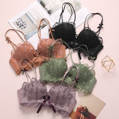 Áo lót ren không gọng, đệm vừa - Bộ Đồ Lót Ren Hoa Floral Girl Siêu Gợi Cảm Quyến Rũ Shop BUKI