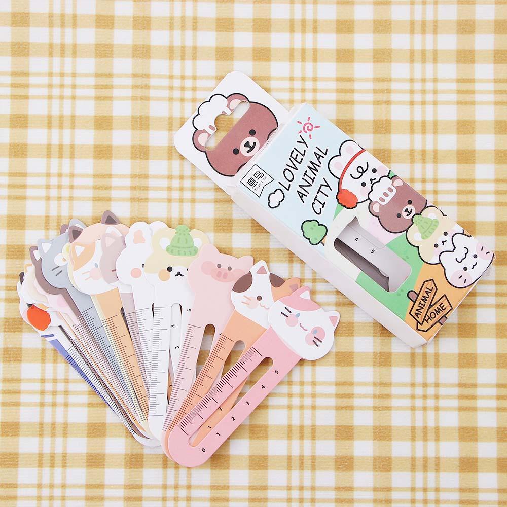 Phụ Kiện Thước Đánh Dấu Trang Sách Hình Động Vật Hoạt Hình AUGUSTINA
