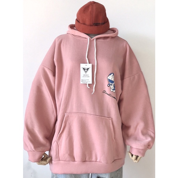 Áo Hoodie unisex from rộng tay bồng năng động cá tính