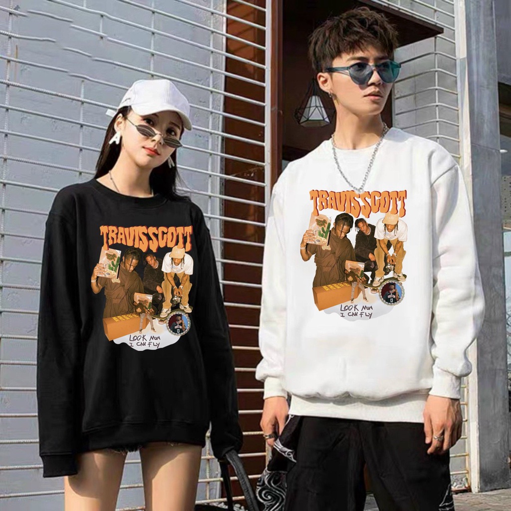 Áo nỉ Áo SWEARTER IN TRAVISCO , áo nỉ bông unisex nam nữ From to rộng