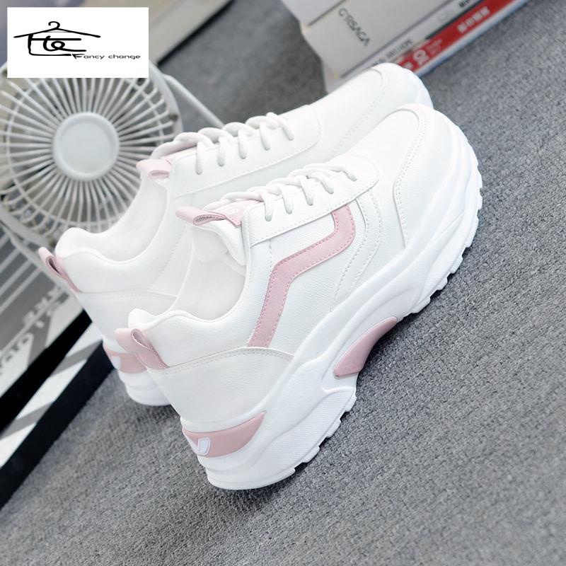 Giày Thể Thao Da Đế Dày Phối Lưới Thoáng Khí Thoải Mái Dễ Phối Đồ