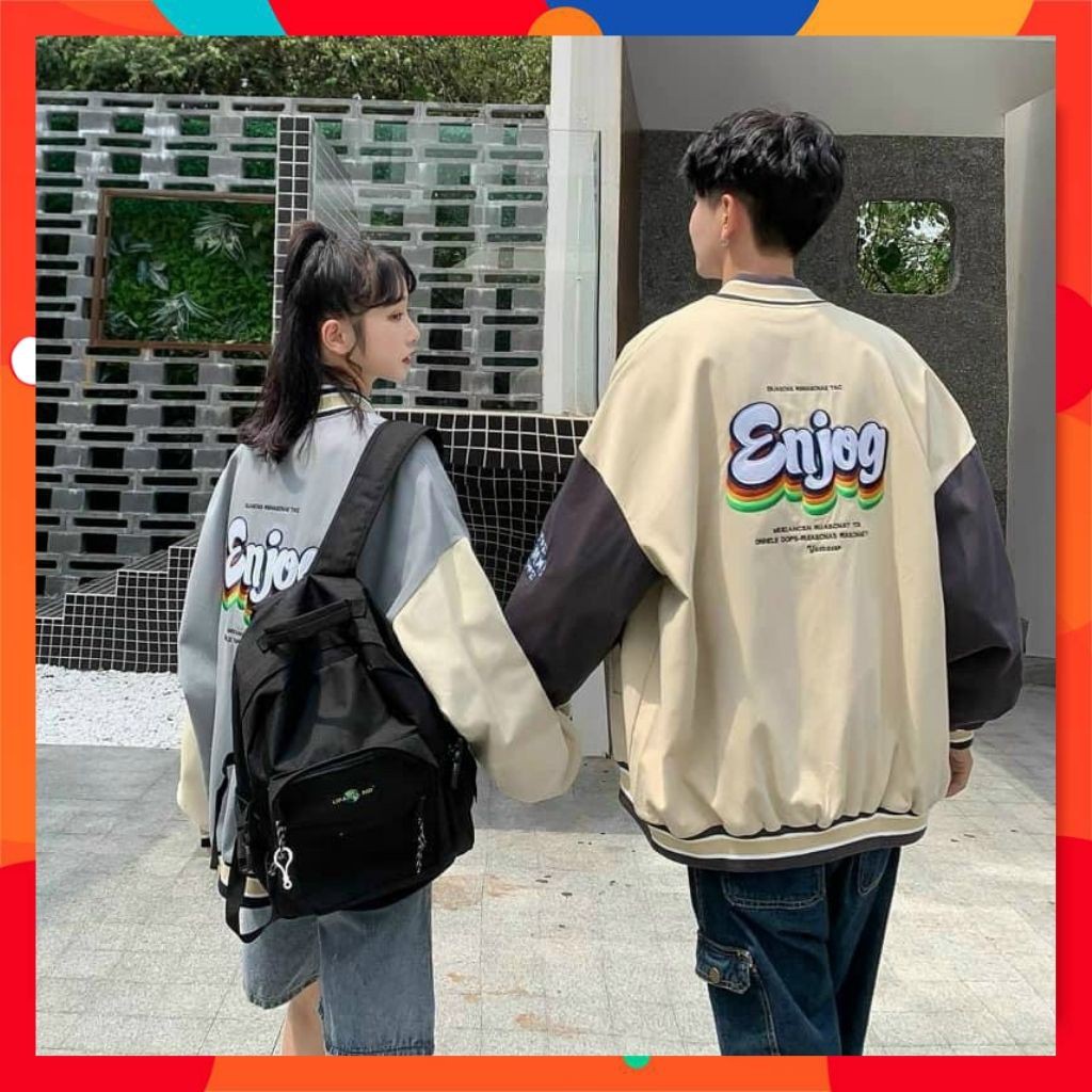 Áo khoác dù nhẹ bóng chày unisex form rộng AKD14 LECHAU vải nylon 2 lớp bền đẹp