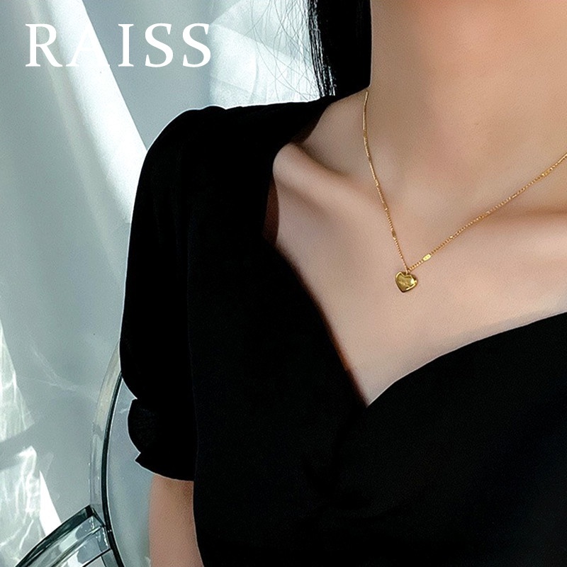 Vòng cổ Mạ Vàng 18k Mặt Hình Trái Tim Phong Cách Hàn Quốc