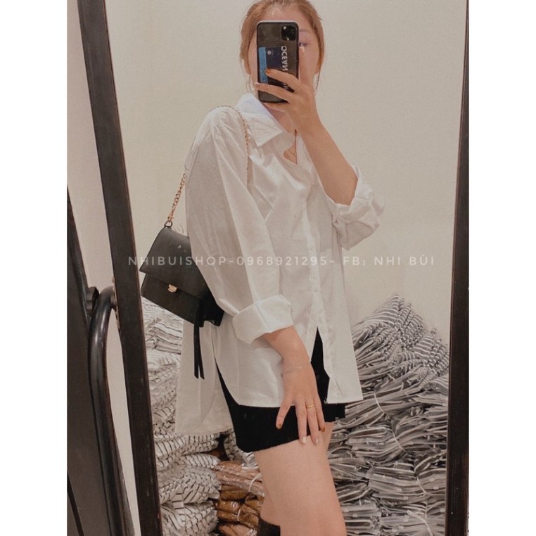Áo sơ mi xẻ vạt đuôi tôm -Áo sơ mi đũi tay nơ chất thô mát mềm - Áo sơ mi nữ dài tay kiếu dáng tiểu thư freesize | BigBuy360 - bigbuy360.vn
