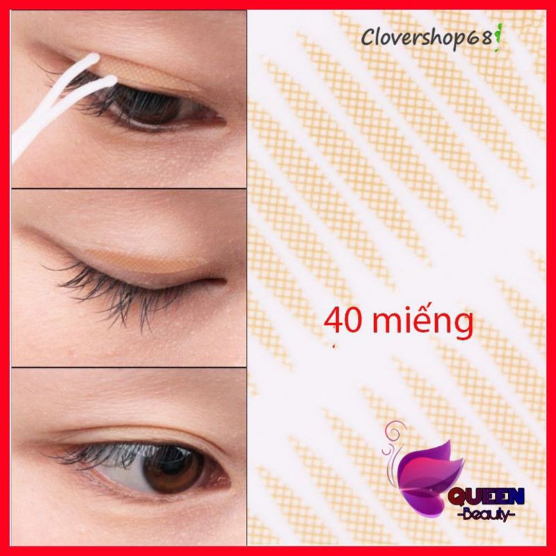 2 set 40 Miếng dán mi vân lưới 💖  Miếng dán mi vân lưới