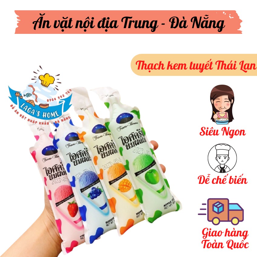Thạch kem tuyết Thái Lan 💥 GIÁ TỐT NHẤT 💥 thạch kem tuyết hương vị trái cây tổng hợp thơm mát, dai mềm vô cùng hấp dẫn