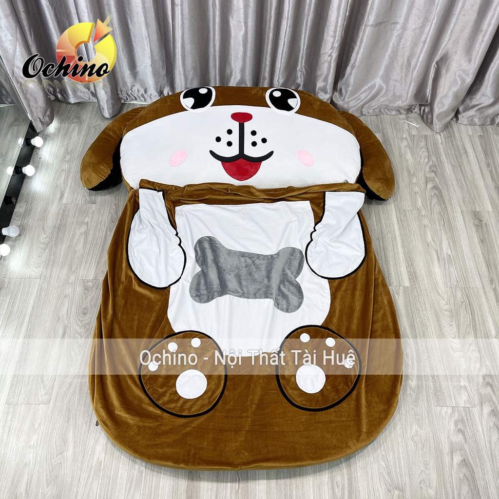 Giường nệm thú bông Handmade cao cấp cho bé size 1m6-1m1 dày 5cm (có video sản phẩm)