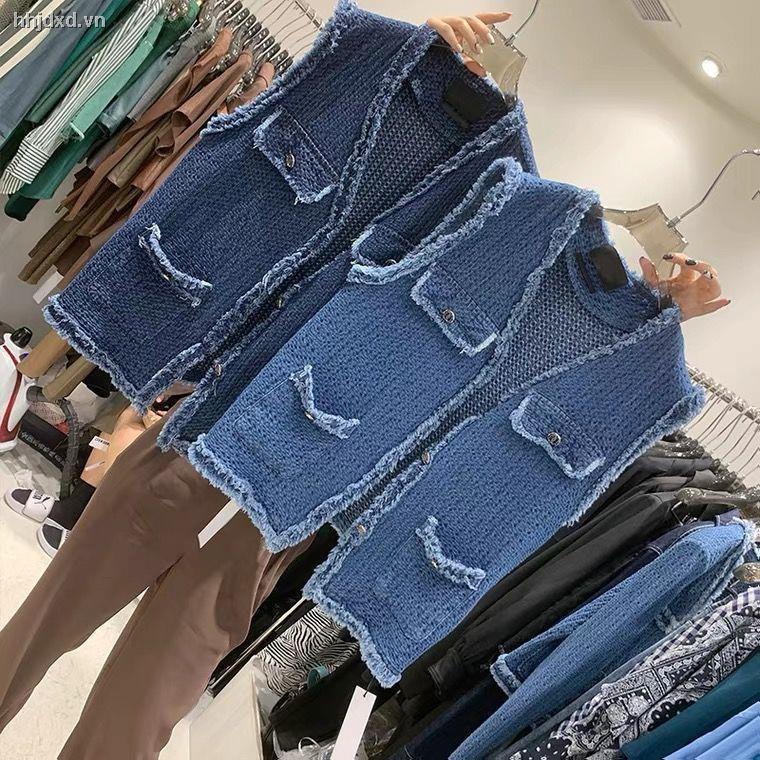 ☜❃Áo Khoác denim Cổ Chữ V Dáng Rộng Thời Trang Mùa Thu Hàn Quốc 21 Dành Cho Nữ