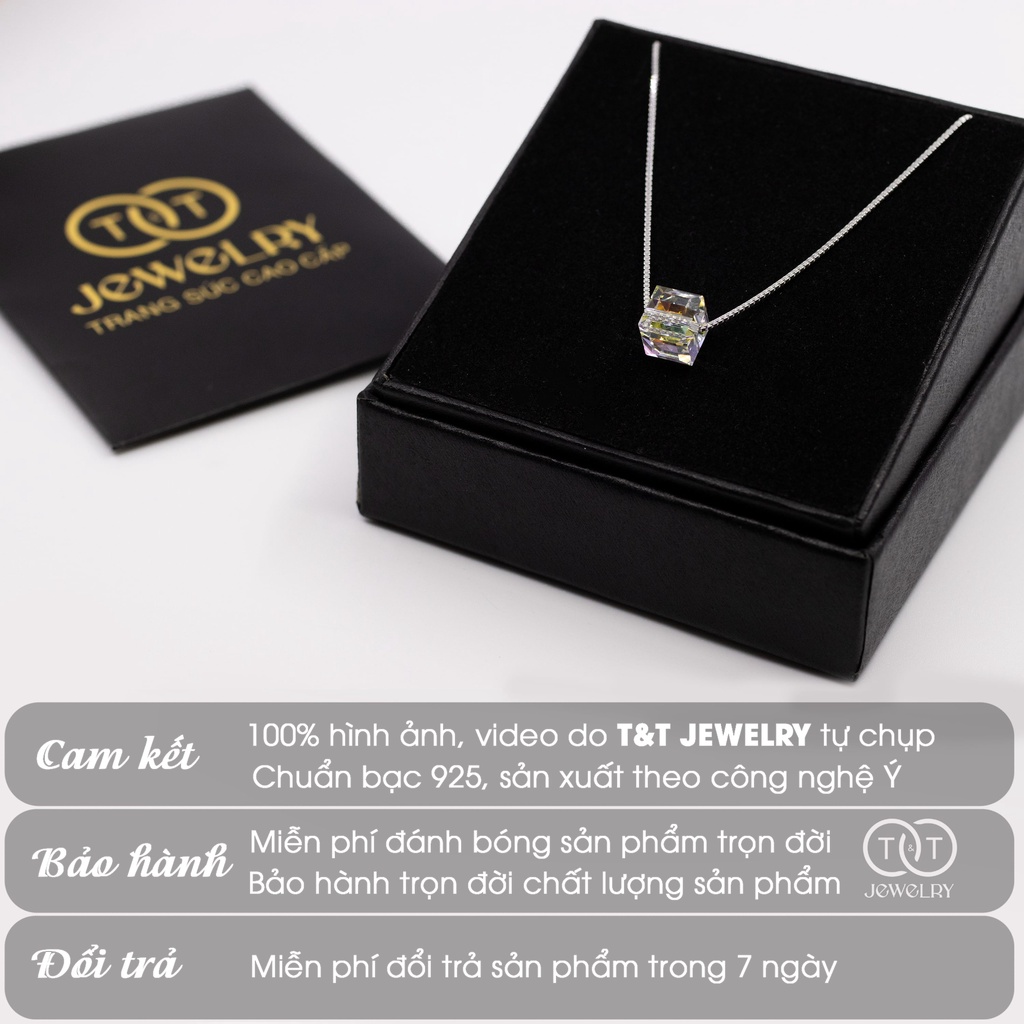 Dây chuyền Bạc Hộp Đa Giác Cá Tính T&amp;T Jewelry Bạc Ý cao cấp DC023